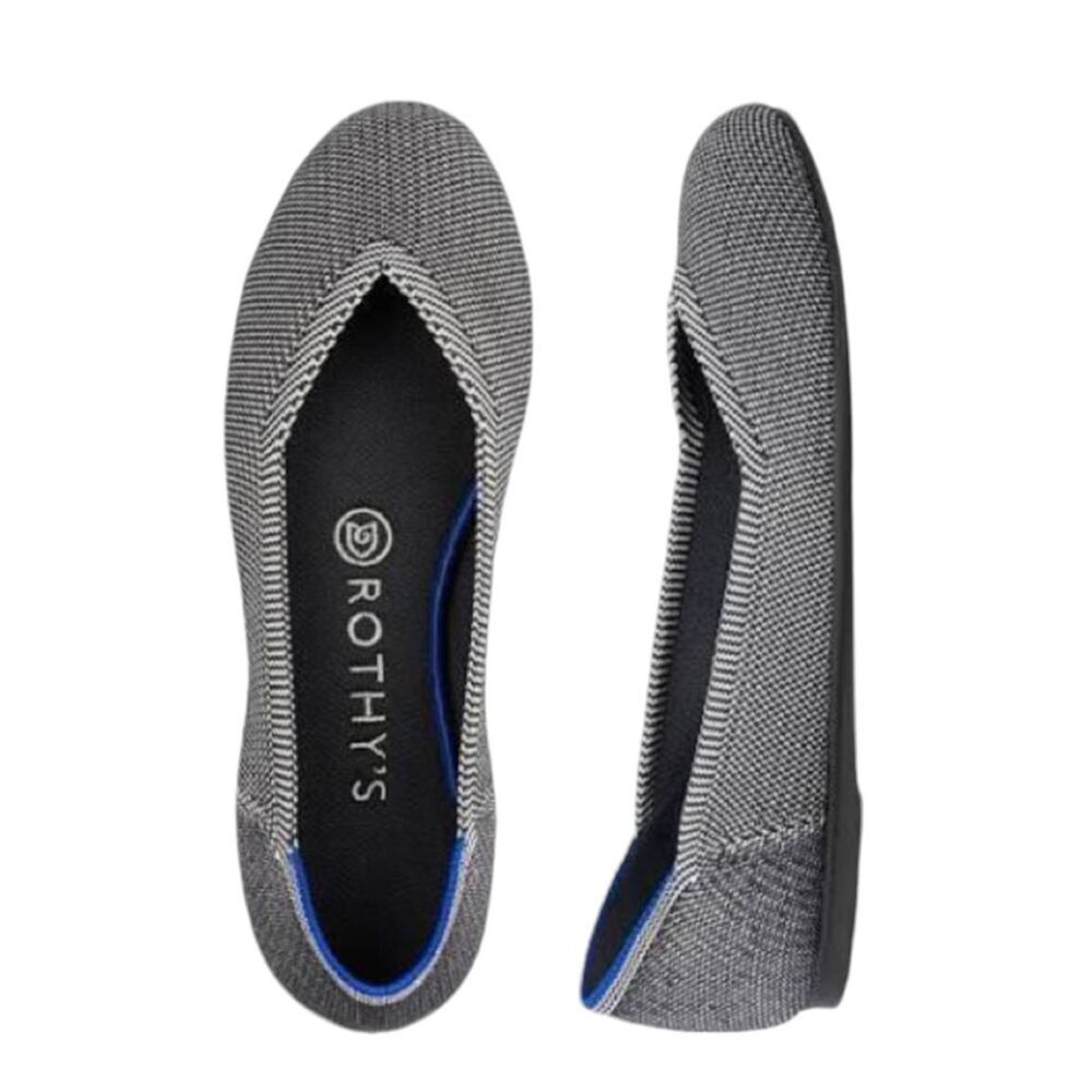 ROTHY'S The Flat In Cloud Gray Birdseye Size 6